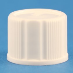GL14mm White Ribbed PP Cap with EPE Liner